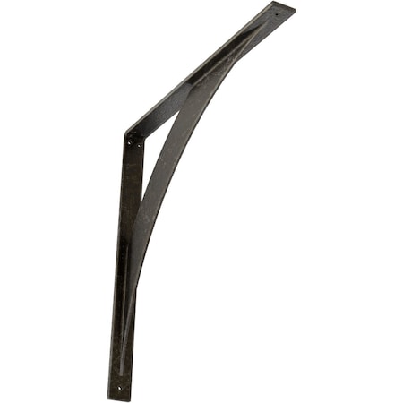 Ekena Millwork Legacy Steel Bracket, Antiqued Warm Silver 2"W x 24"D x 24"H BKTM02X24X24LEAWS